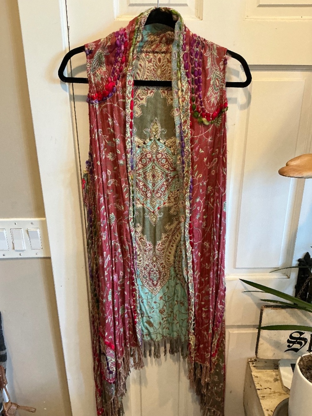 Gorgeous bohemian kimono wrap in bold colors!